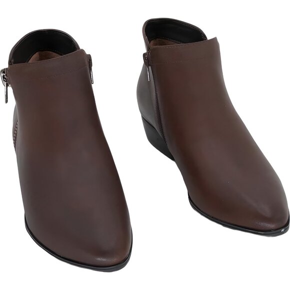Naturalizer Claire Brown Pointed Toe Ankle Booties Zip Women's US 6M - Picture 1 of 6